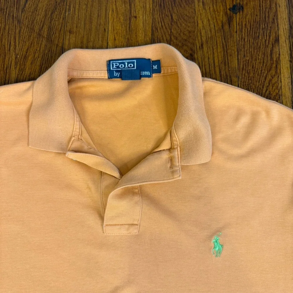 Men's Polo Ralph Lauren Orange And Green Pony Size M